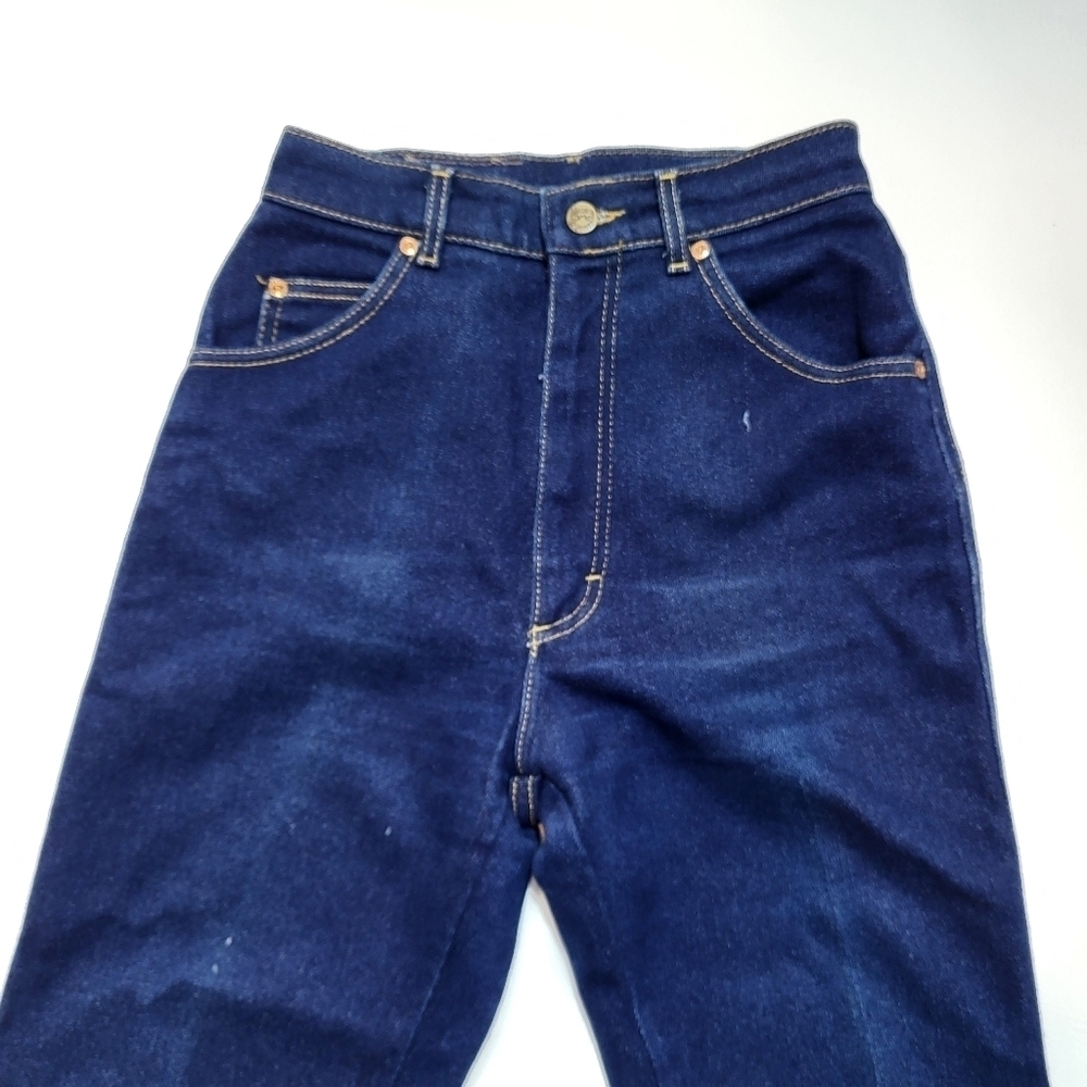 Lee Jeans Vintage Dark Wash High Rise 90s Straight Leg Made In USA Size 10 Vtg - Picture 3 of 8